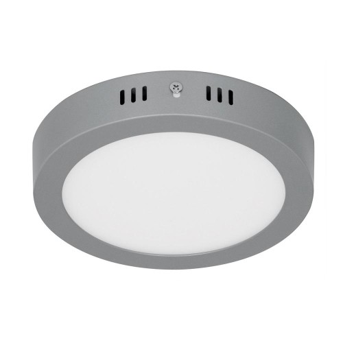 47347 PLA-215L LUMINARIO GRIS DE LED 12 W REDONDO TIPO PLAFON LUZ DE DIA VOLTECK