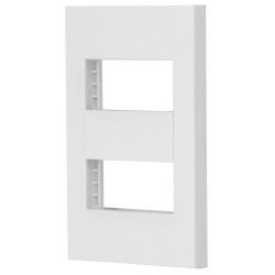 47063 PPDO-EB PLACA 2 VENTANAS 1 MODULO LINEA ESPAÑOLA COLOR BLANCO VOLTECK