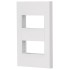 47063 PPDO-EB PLACA 2 VENTANAS 1 MODULO LINEA ESPAÑOLA COLOR BLANCO VOLTECK