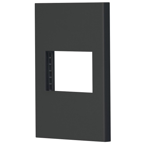 47984 PPSE15-EN PLACA 1 VENTANA 1.5 MODULOS LINEA ESPAÑOLA COLOR NEGRO VOLTECK