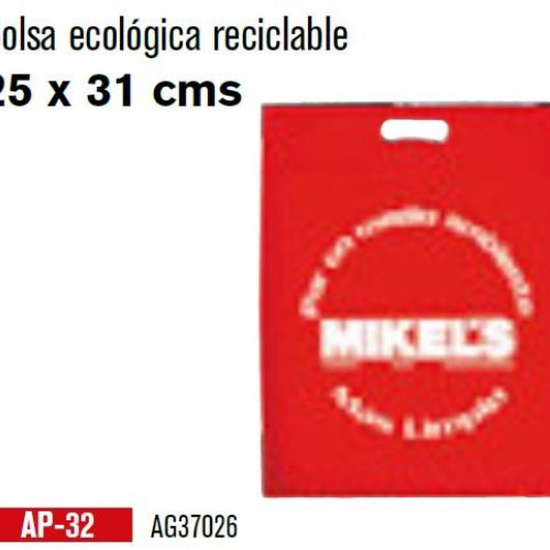 AP-32 BOLSA ECOLOGICA RECICLABLE (25X31 CM) MIKELS