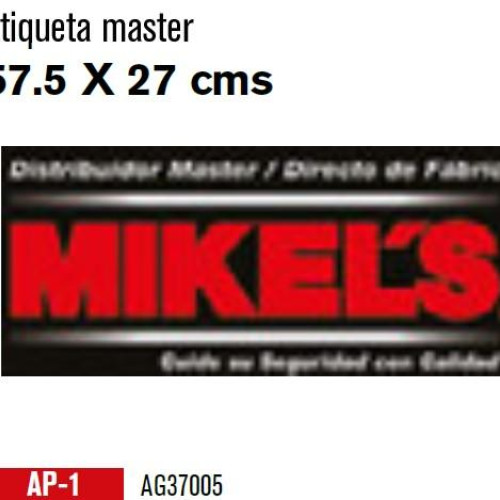 AP-1 ETIQUETA MASTER 57.5X27 CM MIKELS