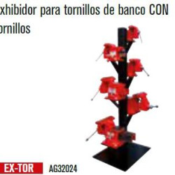 EX-TOR EXHIBIDOR PARA TORNILLOS DE BANCO CON TORNILLOS MIKELS