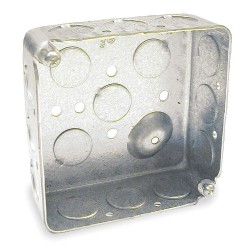 CAJA CUADRADA GALVANIZADA 4X4 SIN TAPA 1/2