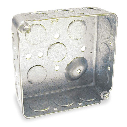 CAJA CUADRADA GALVANIZADA 4X4 SIN TAPA 1/2