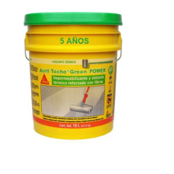 568523 ACRIL TECHO GREEN POWER BLANCO CUBETA 5 AÑOS 19 L SIKA CONSTRUCCION