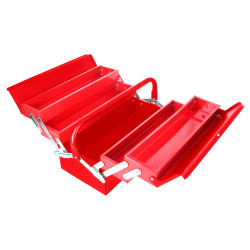 CMA2 CAJA PORTAHERRAMIENTAS METALICA TIPO ACORDEON ROJA 7