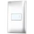 P419P PLACA 1 SWITCH 1/3, LINEA AMERICANA, COLOR PLATA SURTEK