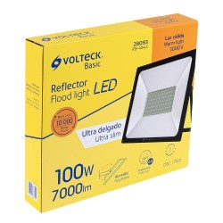 28093 REF-404LC REFLECTOR ULTRA DELGADO LED 100 W LUZ CALIDA VOLTECK BASIC