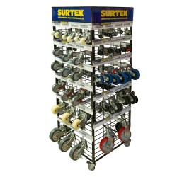 RRUEDC RACK CON RUEDAS Y RODAJAS, 172 PIEZAS SURTEK