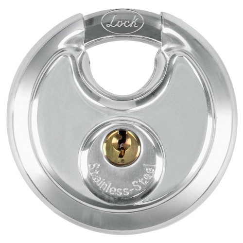 57CA CANDADO DE MAXIMA SEGURIDAD TIPO DISCO 70 MM, LLAVE ESTANDAR LOCK