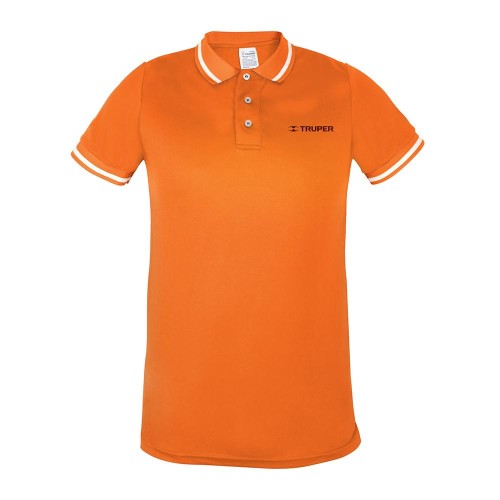 69983 DRY-NC-G  PLAYERA TIPO POLO DRY FIT NARANJA PARA CABALLERO TALLA G TRUPER