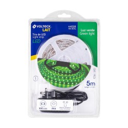 44028 TIR-005L TIRA DE LED DE 5 M 18 W PARA INTERIOR Y EXTERIOR VERDE VOLTECK