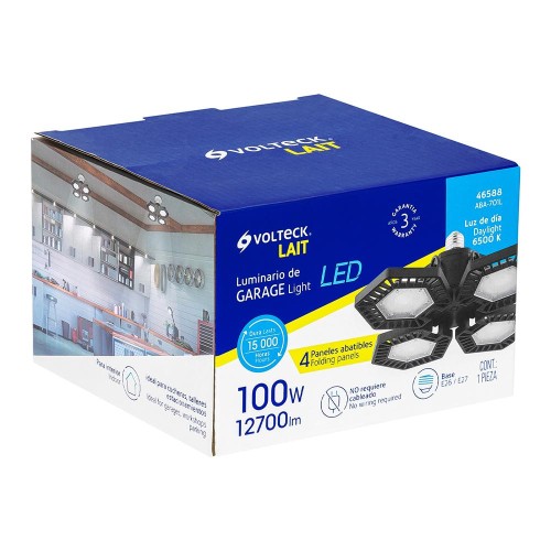 46588 ABA-701L LUMINARIO DE LED 100 W ALUMINIO CON 4 PANELES ABATIBLES VOLTECK