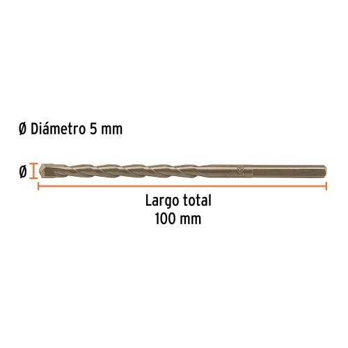 102340 BCT-5X100 BROCA PARA CONCRETO 5 X 100 MM TRUPER