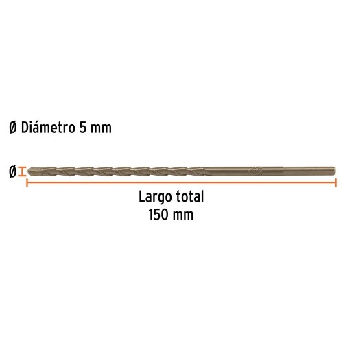 102341 BCT-5X150 BROCA PARA CONCRETO 5 X 150 MM TRUPER