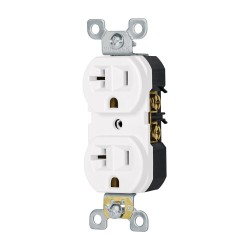 47721 CODO-MSB CONTACTO DUPLEX 2 POLOS 3 HILOS 20 A STANDARD BLANCO VOLTECK