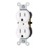 49710 CODO-SB CONTACTO DUPLEX 2 POLOS 3 HILOS STANDARD BLANCO VOLTECK