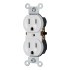 47733 CODO-SGB CONTACTO DUPLEX 2 POLOS 3 HILOS STANDARD GRANEL BLANCO VOLTECK