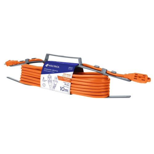 40190 ER-10X16S EXTENSION ELECTRICA USO RUDO 10 M 2X16 AWG PARA 1 CLAVIJA VOLTECK