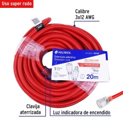 46556 ERA-20X12 EXTENSION REFORZADA ATERRIZADA 20 M 3X12 AWG VOLTECK