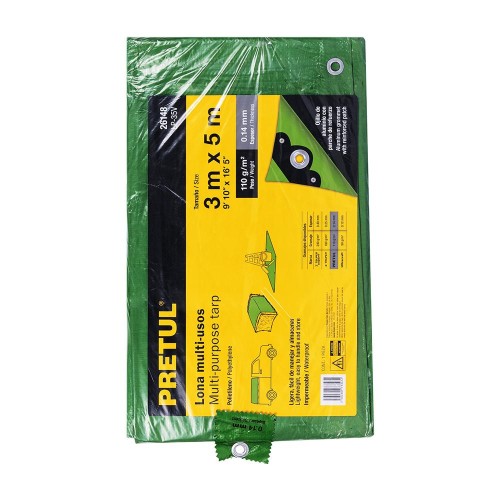 26148 LP-35V LONA 3 X 5 M VERDE PRETUL