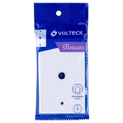 49711 PPAN-SB PLACA DE ABS PASACABLE STANDARD BLANCO VOLTECK