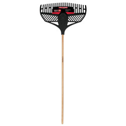 35193 EP-23X TRUTOUGH 23 TEETH PLASTIC LEAF RAKE W/WOOD HDL TRUPER