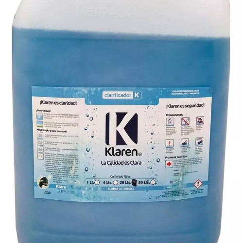 CLARIFICADOR K FLOCULANTE CLARIFICADOR LIQUIDO PARA ALBERCAS 20 LTS  KLAREN