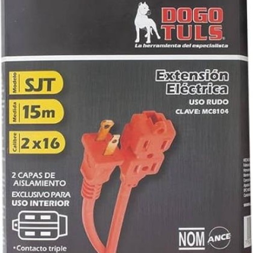 MC8104 EXTENSION ELECTRICA 2x16 15 MTS USO RUDO DOGOTULS