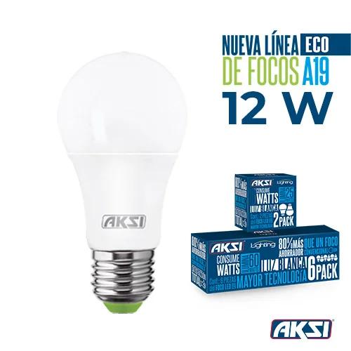 129032 FOCO LED 3PACK 12W ECO LUZ BLANCA, CAJA COLOR AKSI