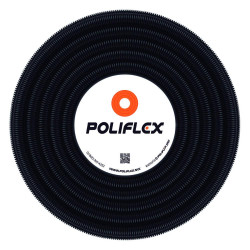 P-RLN16-050 POLIFLEX NEGRO AUTOMOTRIZ RANURADO DE 3/8? ROLLO CON 50 M