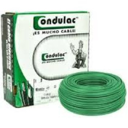 CTHW16V CABLE CON AISLAMINTO TIPO THW CAL.16 AWG 90° 600V VERDE CONDULAC